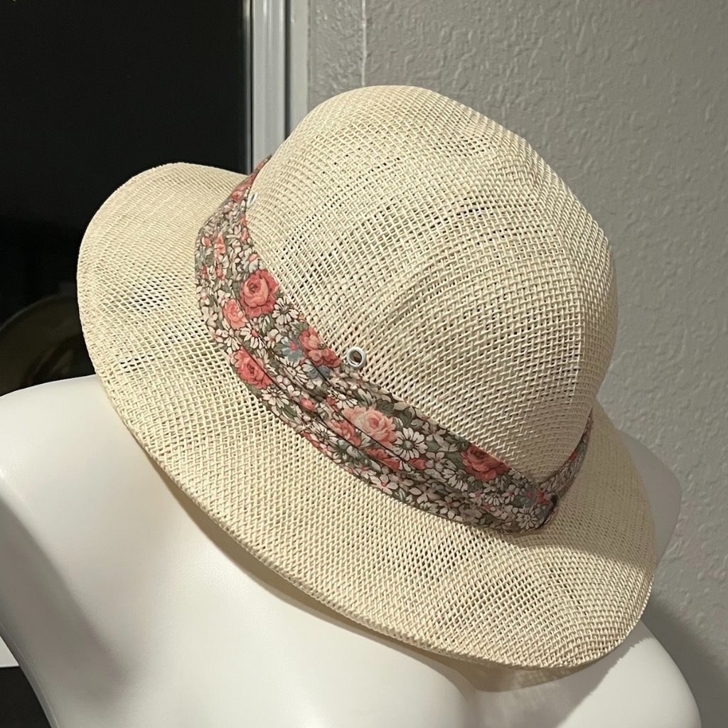 Vintage Village Hat Shop Safari Hat Womens Floral Band Retro